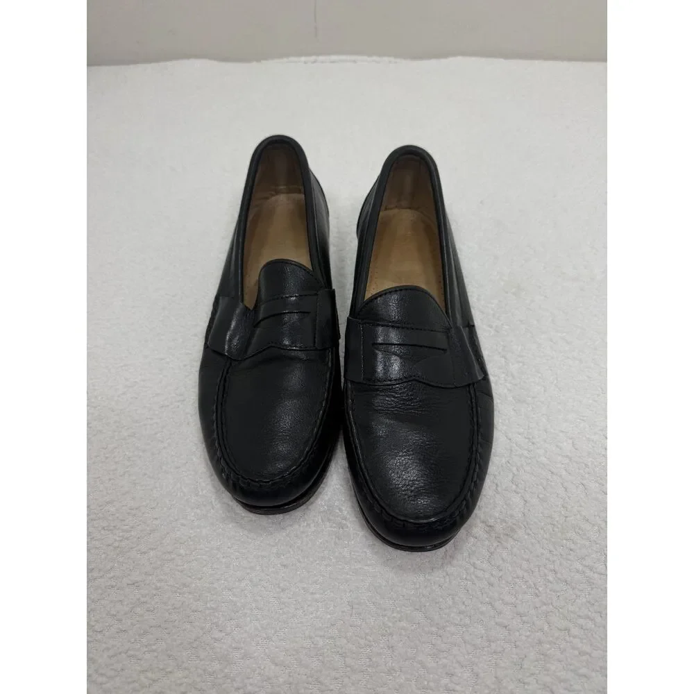 Allen Edmonds Black Leather Penny Loafer Dress Shoes Men's 9D Made USA